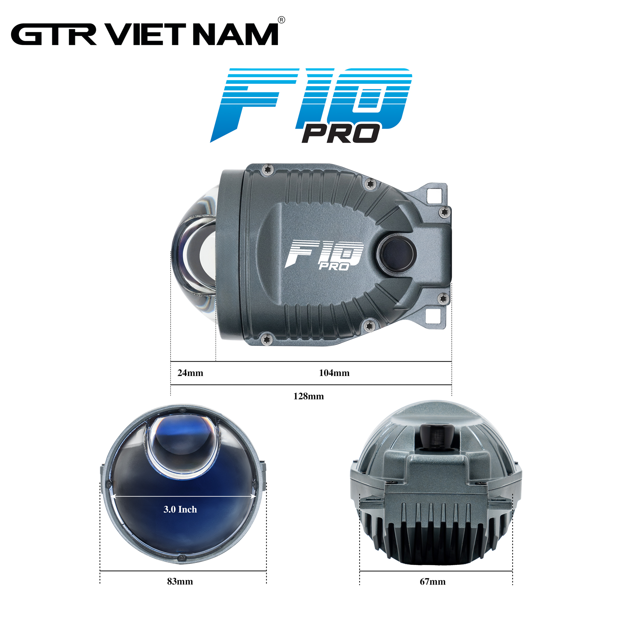 BI GẦM X-LIGHT F10 PRO 3 NHIỆT MÀU